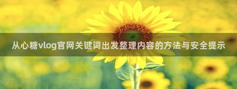 心糖logo：从心糖vlog官网关键词出发整理内容的方法与安全提示